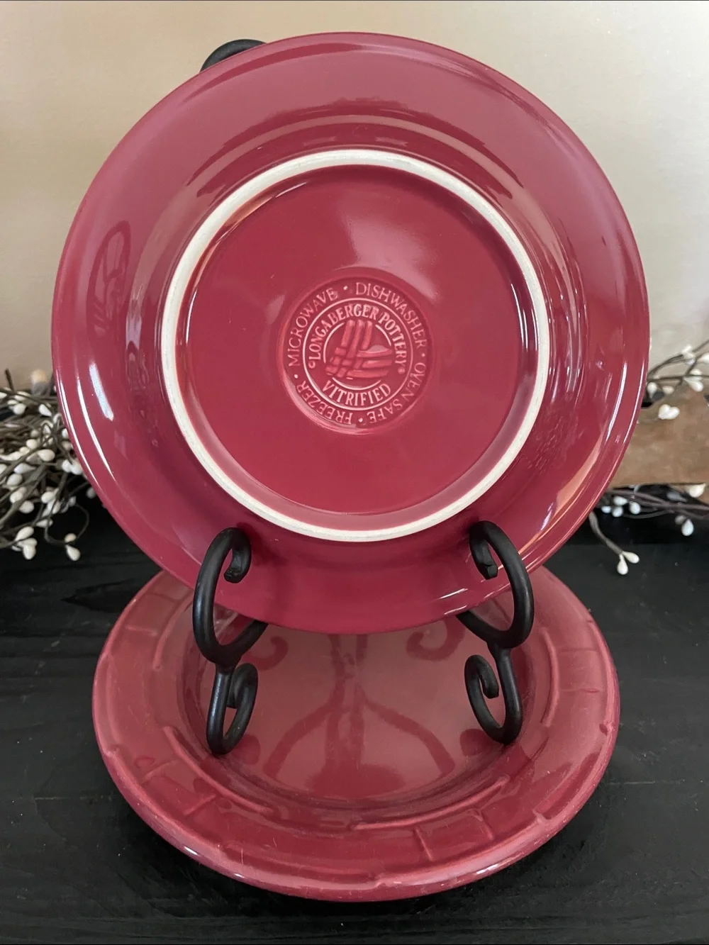 Longaberger Woven Traditions ‘Paprika’ Salad/Dessert Plates 7” - Set of Two
